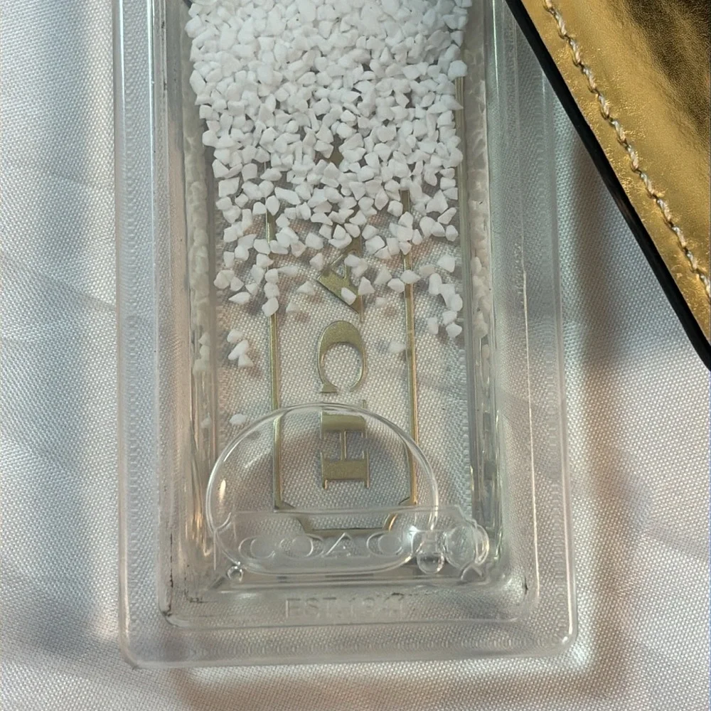 Coach Poppy Ski Bunny Black & White Quilted Nylon Crossbody Bag 15871 - Picture 7 of 16